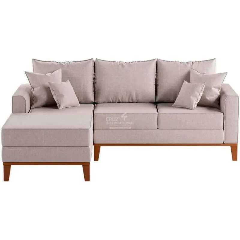 CRUZ L-Shape Sofa 5-Seater Solid Wood CRUZ INTERNATIONAL