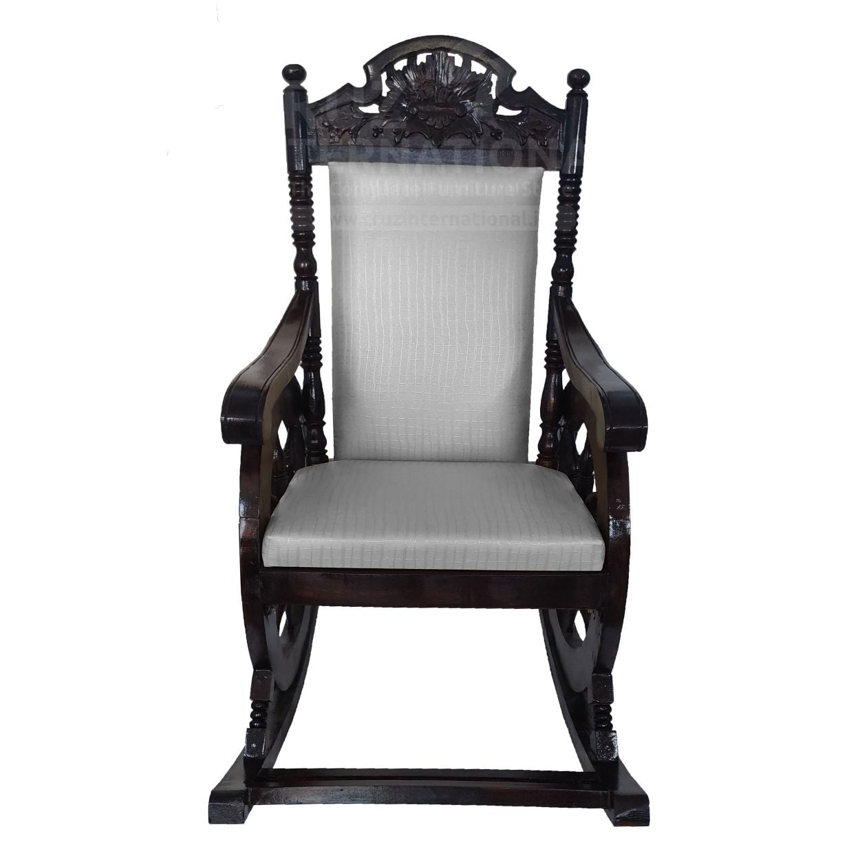 Evergreen Minerva Rocking Chair | Walnut | 12 Colours Available CRUZ INTERNATIONAL