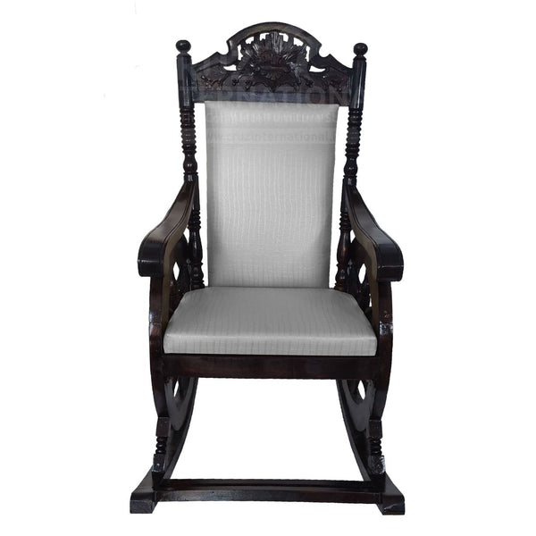 Evergreen Minerva Rocking Chair | Walnut | 12 Colours Available CRUZ INTERNATIONAL