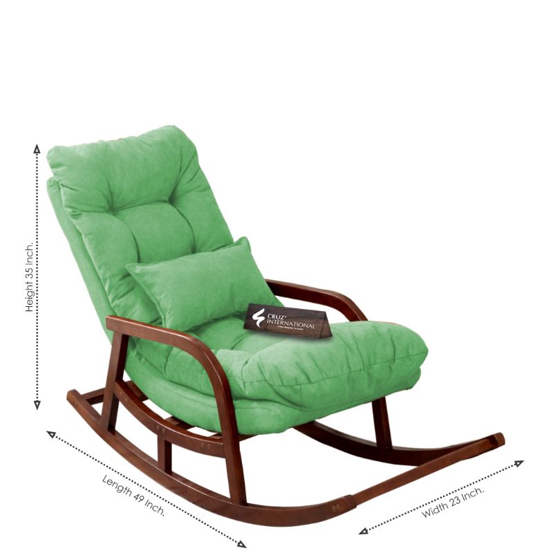 Premium Terje Comfort Rocking Chair | Rosewood | 12 Colours Available CRUZ INTERNATIONAL