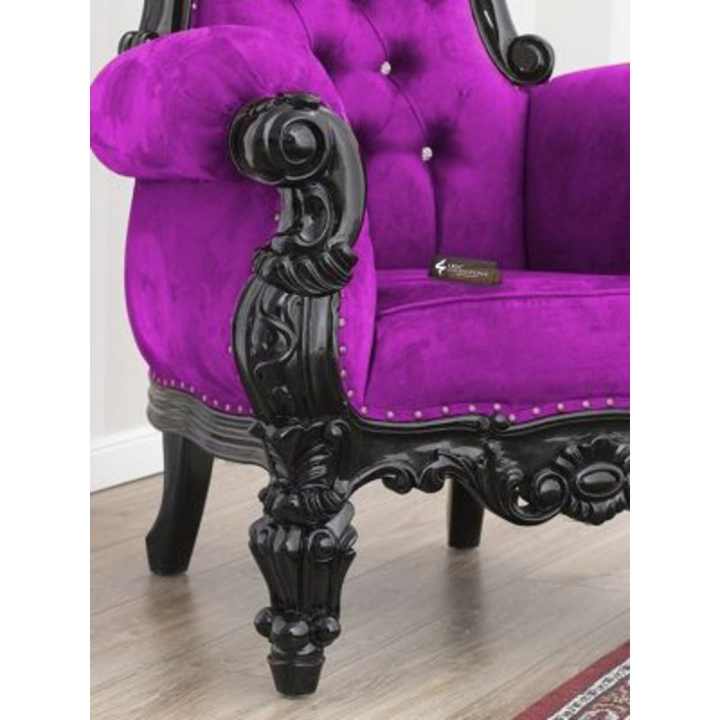 Maharaja Aloisa Chair | Solid wood | Velvet CRUZ INTERNATIONAL