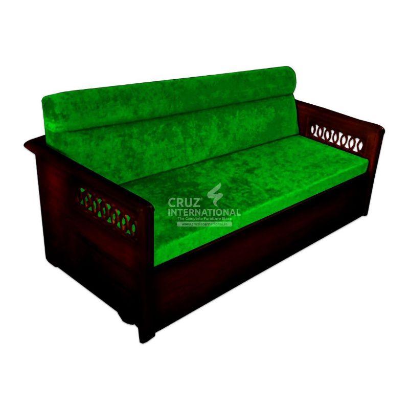 Josefina Evergreen Sofa Cum Bed Teakwood CRUZ INTERNATIONAL
