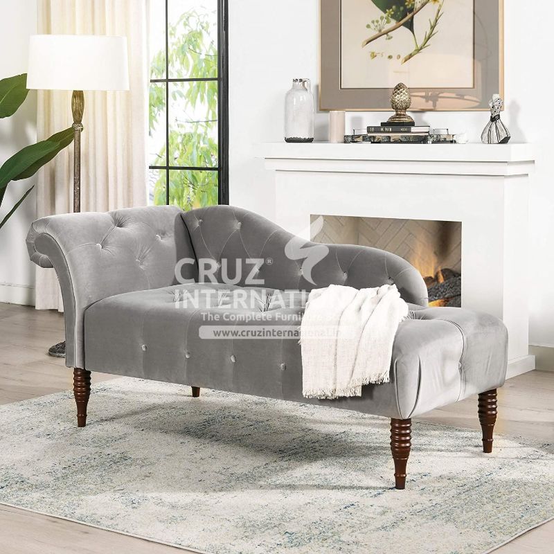 Modern Fanuco Wooden Settee | Lounger | 5 Colours Available CRUZ INTERNATIONAL