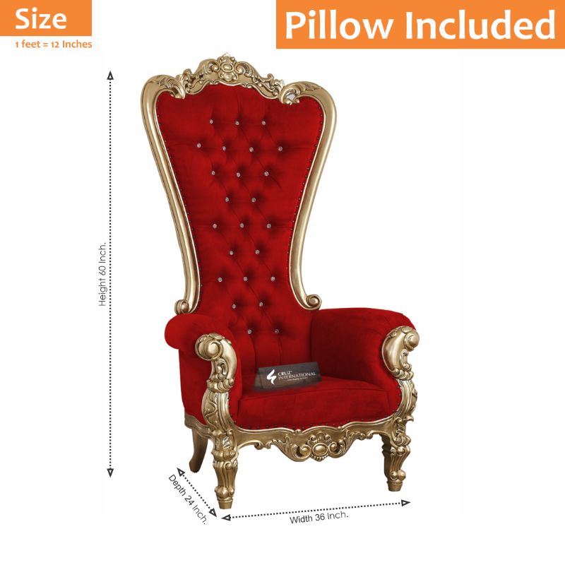 Maharaja Josefine Chair & Single Sofa | Solid Wood CRUZ INTERNATIONAL