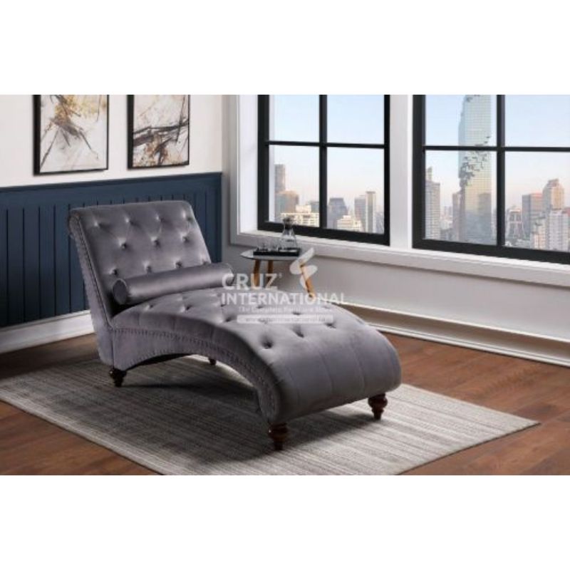 Modern Cesar Wooden Settee | Lounger | 3 Colours Available CRUZ INTERNATIONAL