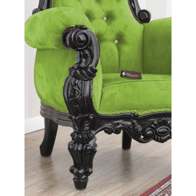 Maharaja Aloisa Chair | Solid wood | Velvet CRUZ INTERNATIONAL