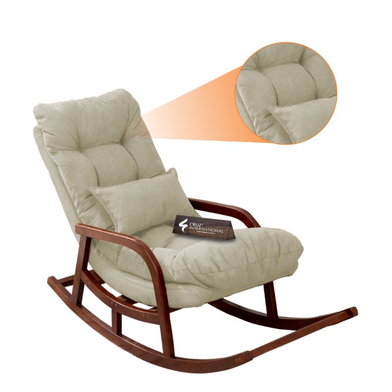 Premium Terje Comfort Rocking Chair | Rosewood | 12 Colours Available CRUZ INTERNATIONAL