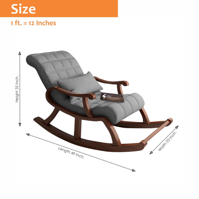 Premium Ståle Comfort Rocking Chair | Rosewood | 12 Colours Available CRUZ INTERNATIONAL