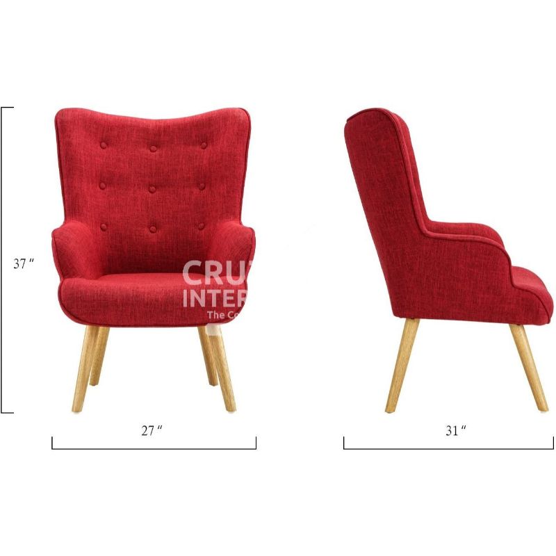 Modern Balthasar Living Room Chair | Set of 1 |5 Colours Available CRUZ INTERNATIONAL