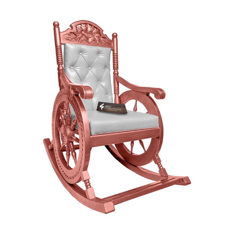 Premium Alarico Rocking Chair | Rosegold | 3 Colours Available CRUZ INTERNATIONAL