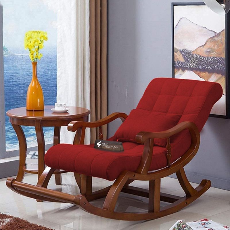 Premium Nice Skeleton Rocking Chair | Natural | 11 Colours Available CRUZ INTERNATIONAL