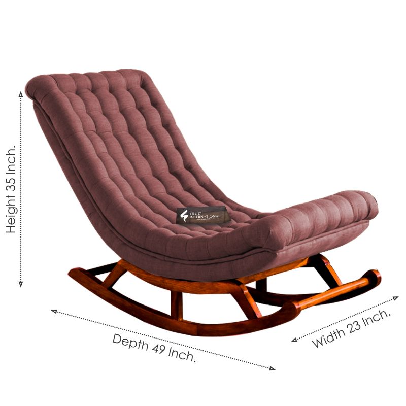 Premium Home Wizard Rocking Chair | Natural | 10 Colours Available CRUZ INTERNATIONAL
