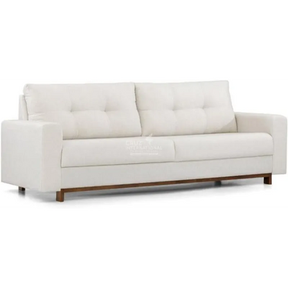 Woodland 3-Seater Solid Wood Sofa in Cream CRUZ INTERNATIONAL
