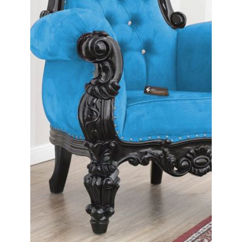 Maharaja Aloisa Chair | Solid wood | Velvet CRUZ INTERNATIONAL