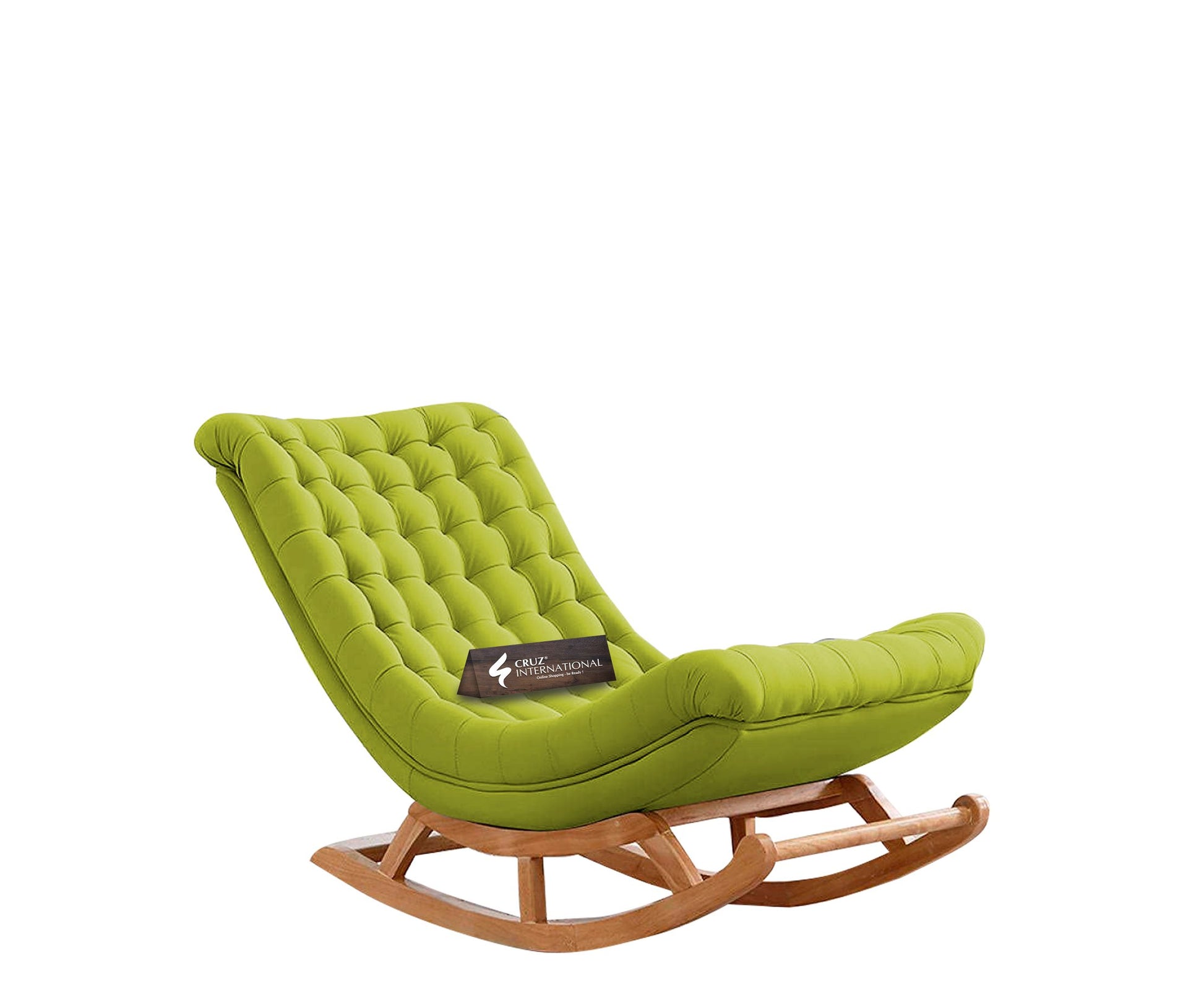 Premium Thyra Natural Rocking Chair | Rosewood | 17 Colours Available CRUZ INTERNATIONAL