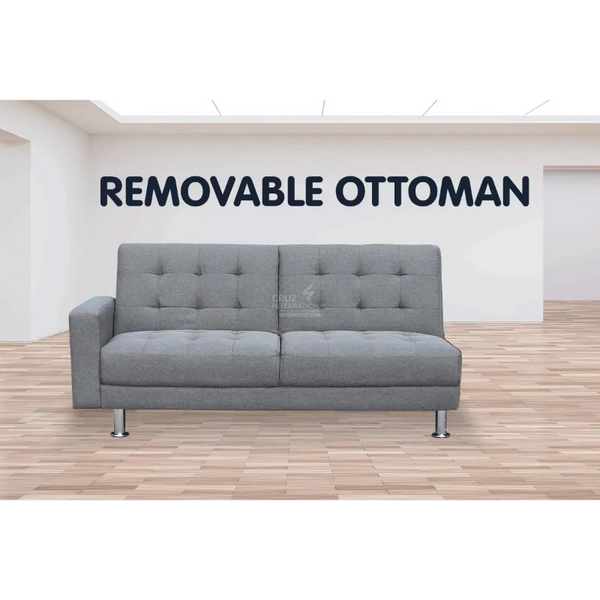 Modern Elegance: L-Shaped Sofa with Sleek Stainless Steel Legs CRUZ INTERNATIONAL
