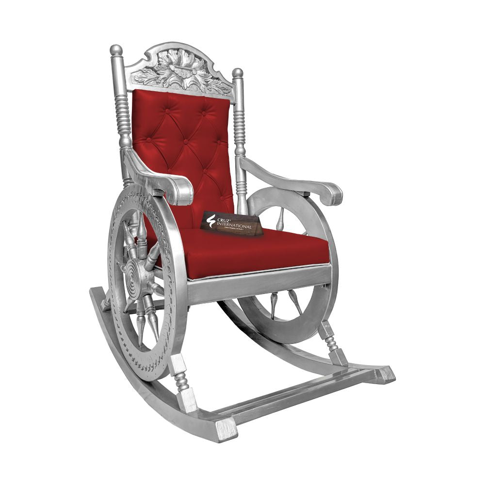 Premium Esmeralda Rocking Chair | Silver | 8 Colours Available CRUZ INTERNATIONAL