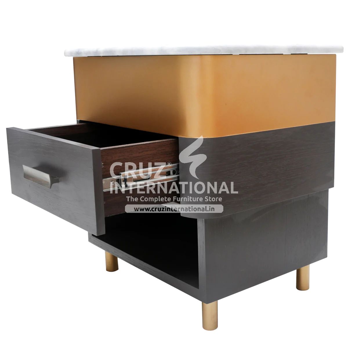Modern Thiago Classic Gaia Bed | 2 Sizes Available | with Side table CRUZ INTERNATIONAL