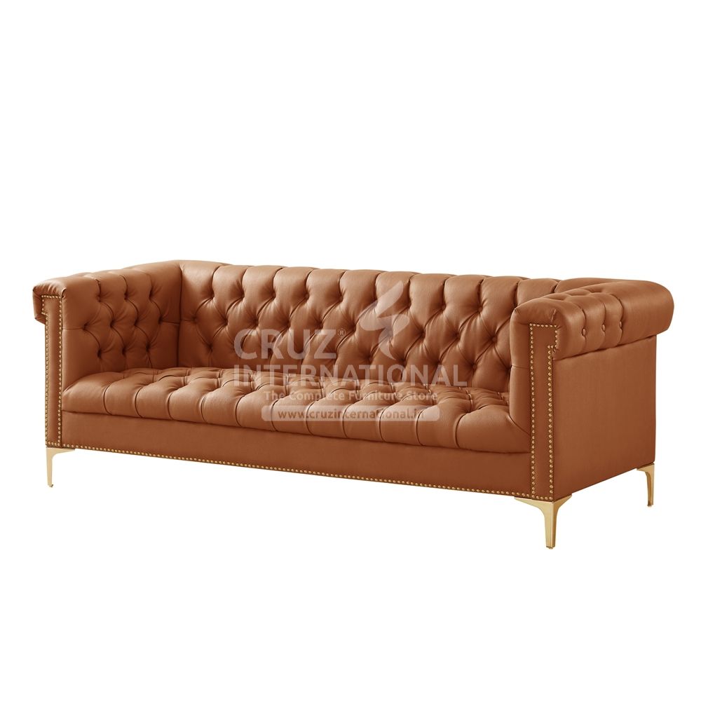 Modern Ignacio Sofa Set | Brown CRUZ INTERNATIONAL