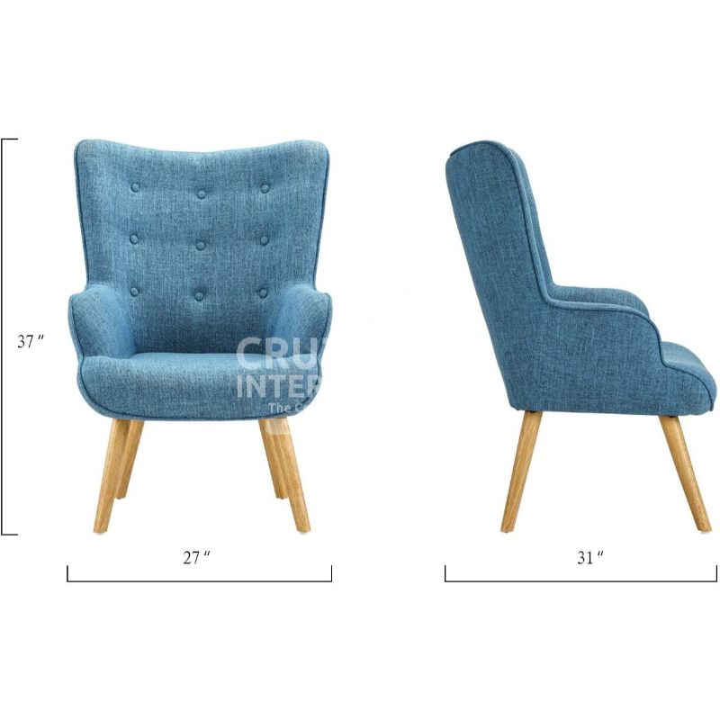 Modern Balthasar Living Room Chair | Set of 1 |5 Colours Available CRUZ INTERNATIONAL