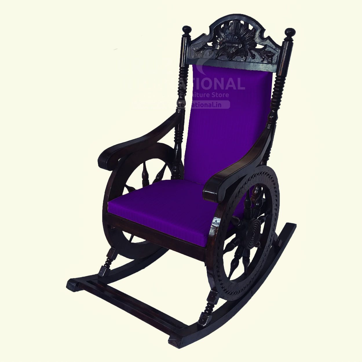 Evergreen Minerva Rocking Chair | Walnut | 12 Colours Available CRUZ INTERNATIONAL