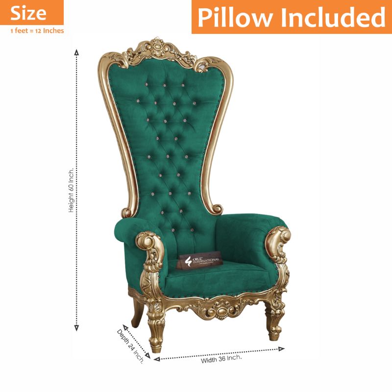 Maharaja Josefine Chair & Single Sofa | Solid Wood CRUZ INTERNATIONAL