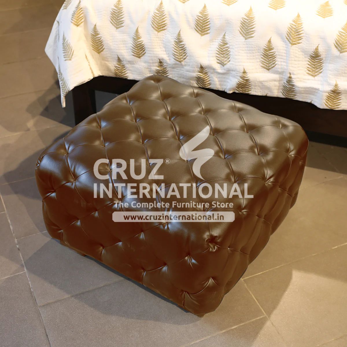 Modern Leticia Ottoman | Standard | 2 Colours Available CRUZ INTERNATIONAL