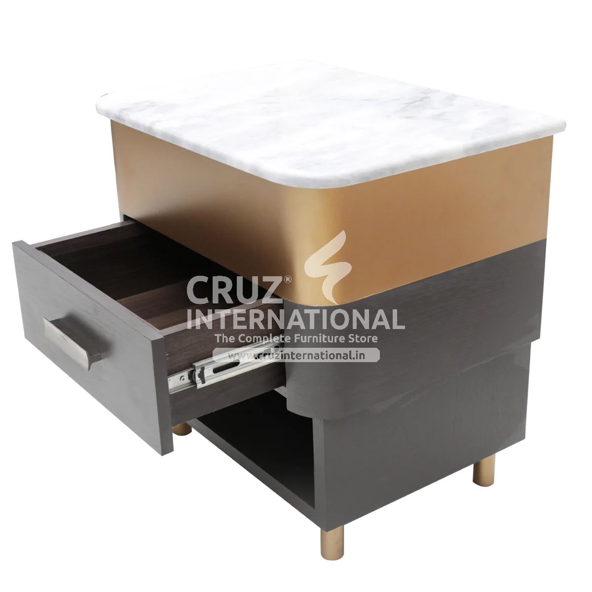Modern Thiago Classic Gaia Bed | 2 Sizes Available | with Side table CRUZ INTERNATIONAL