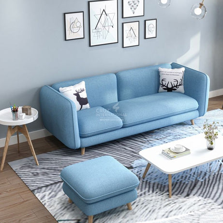 Modern Marcelo Sofa Set | Sky Blue CRUZ INTERNATIONAL