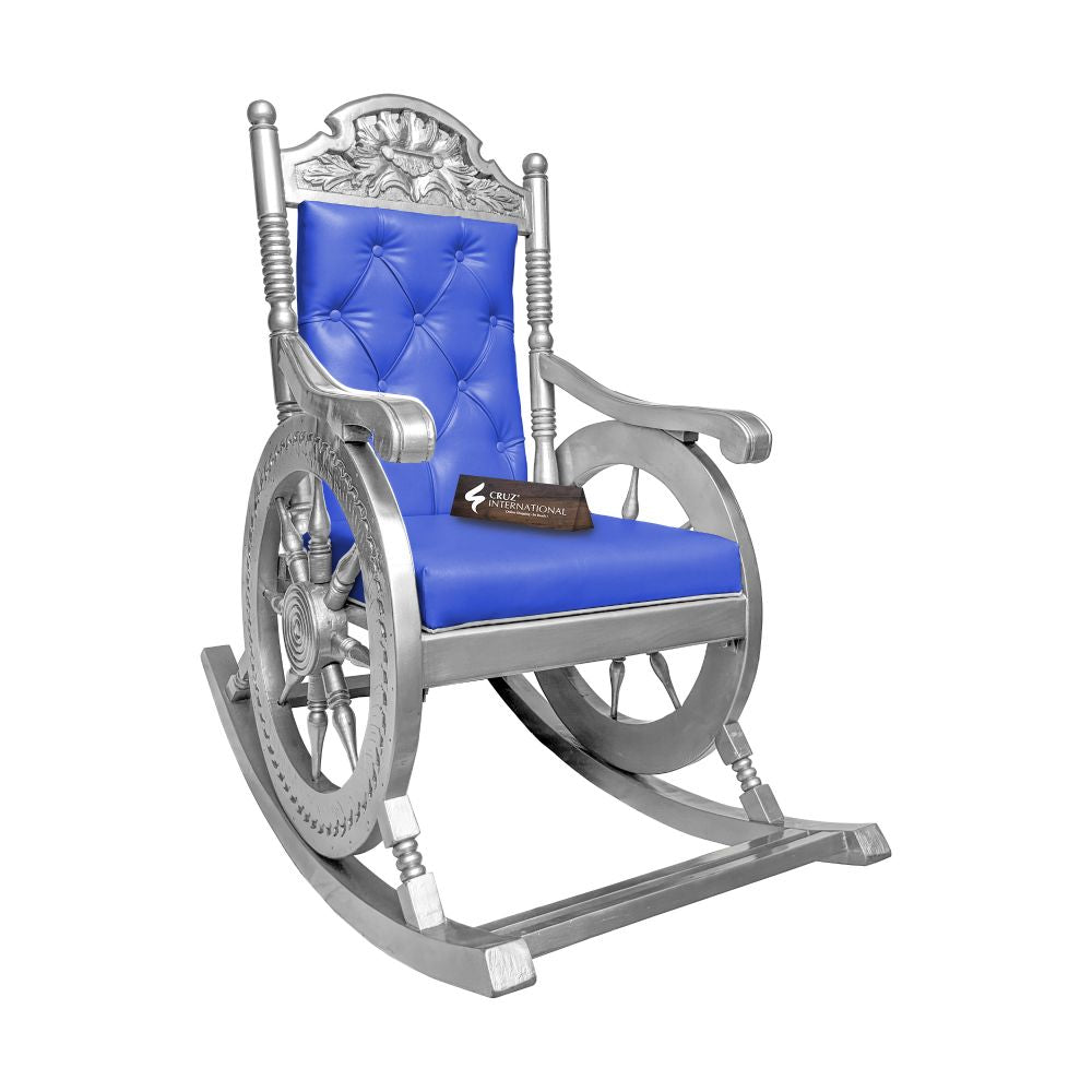 Premium Esmeralda Rocking Chair | Silver | 8 Colours Available CRUZ INTERNATIONAL