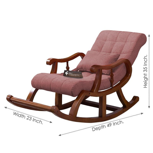 Premium Nice Skeleton Rocking Chair | Natural | 11 Colours Available CRUZ INTERNATIONAL