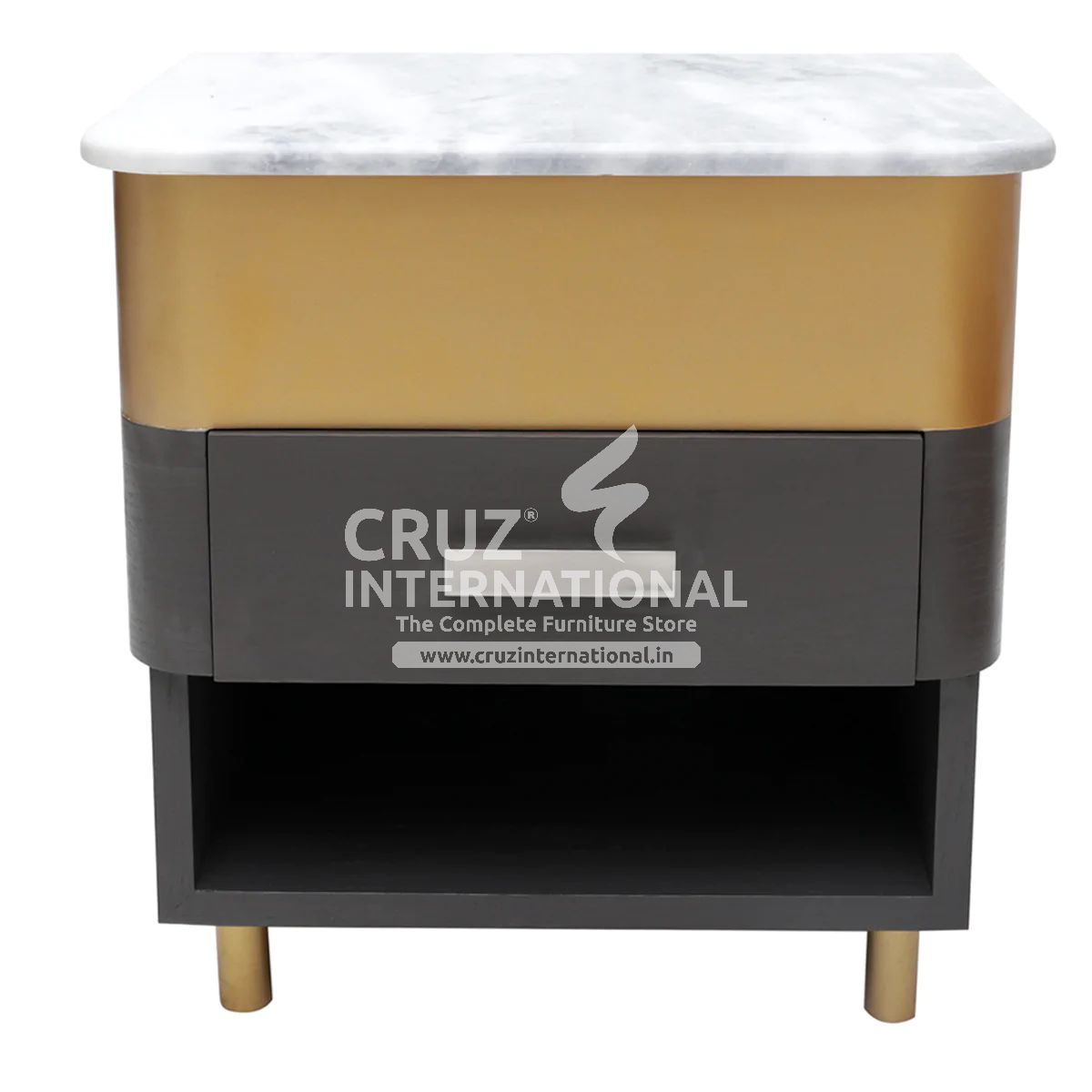 Modern Thiago Classic Gaia Bed | 2 Sizes Available | with Side table CRUZ INTERNATIONAL