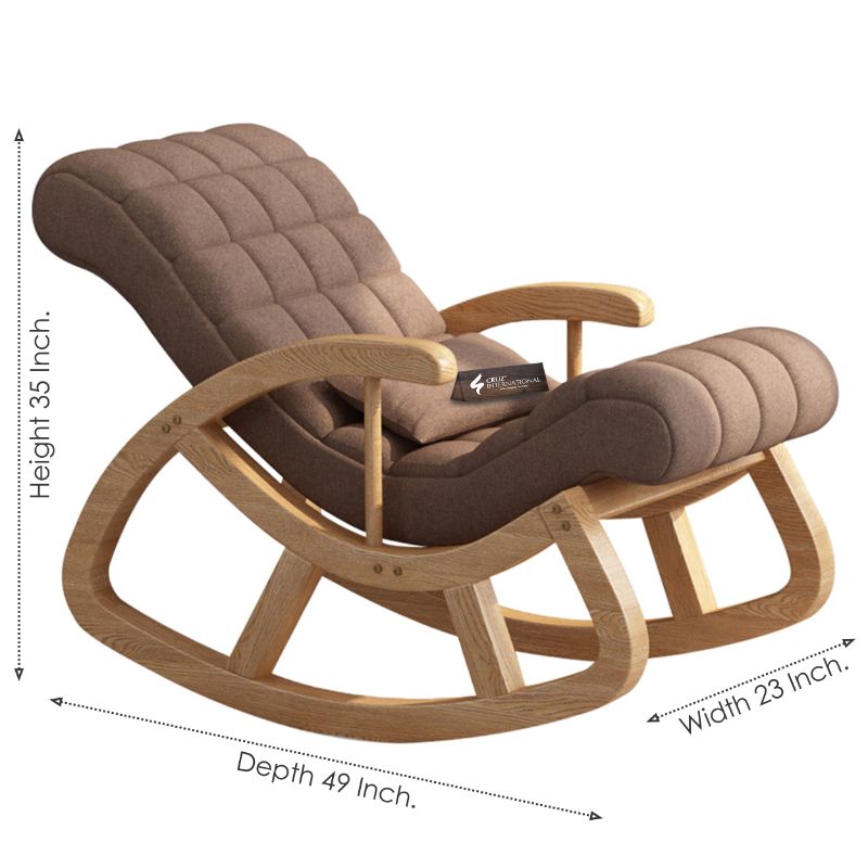 Premium Great TeakWood Rocking Chair | Natural | 11 Colours Available CRUZ INTERNATIONAL