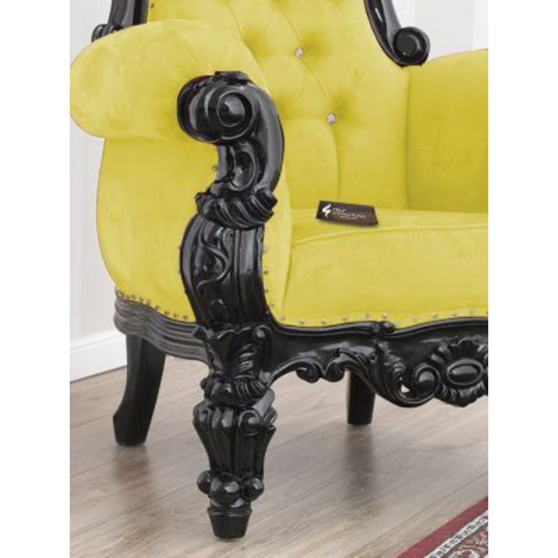 Maharaja Aloisa Chair | Solid wood | Velvet CRUZ INTERNATIONAL