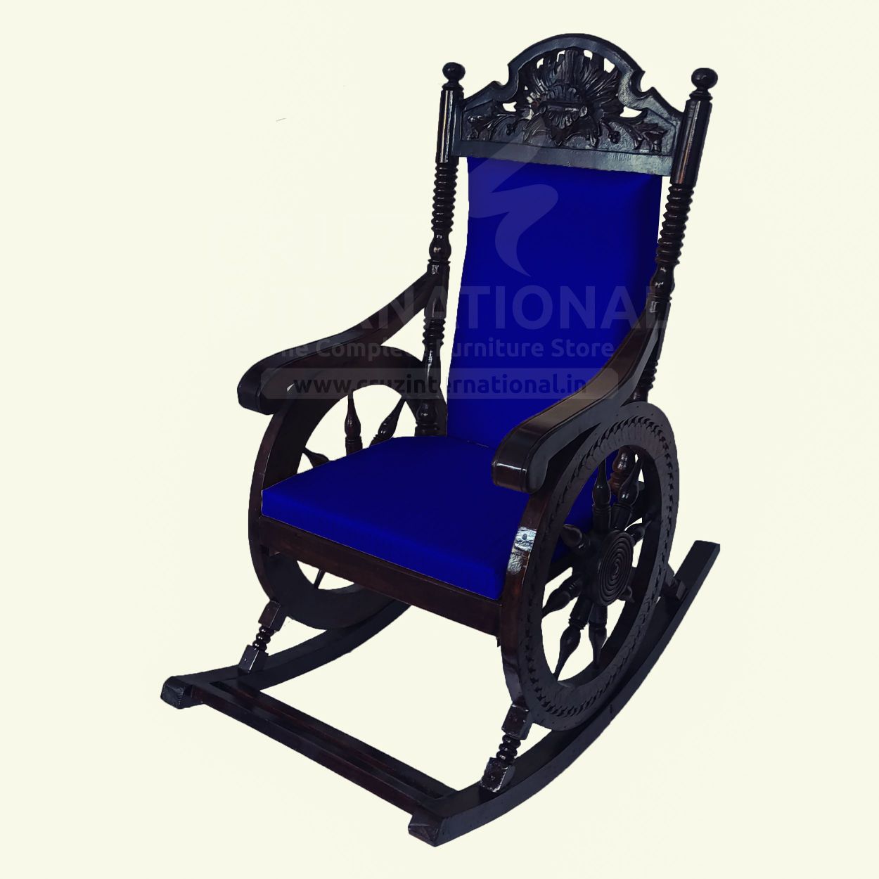Evergreen Minerva Rocking Chair | Walnut | 12 Colours Available CRUZ INTERNATIONAL