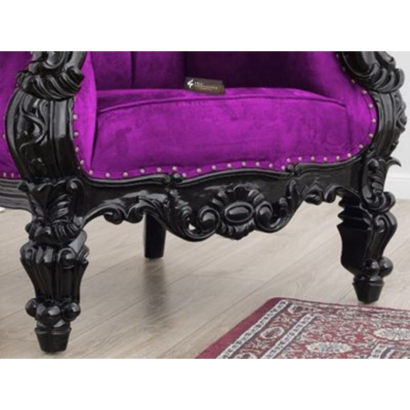 Maharaja Aloisa Chair | Solid wood | Velvet CRUZ INTERNATIONAL