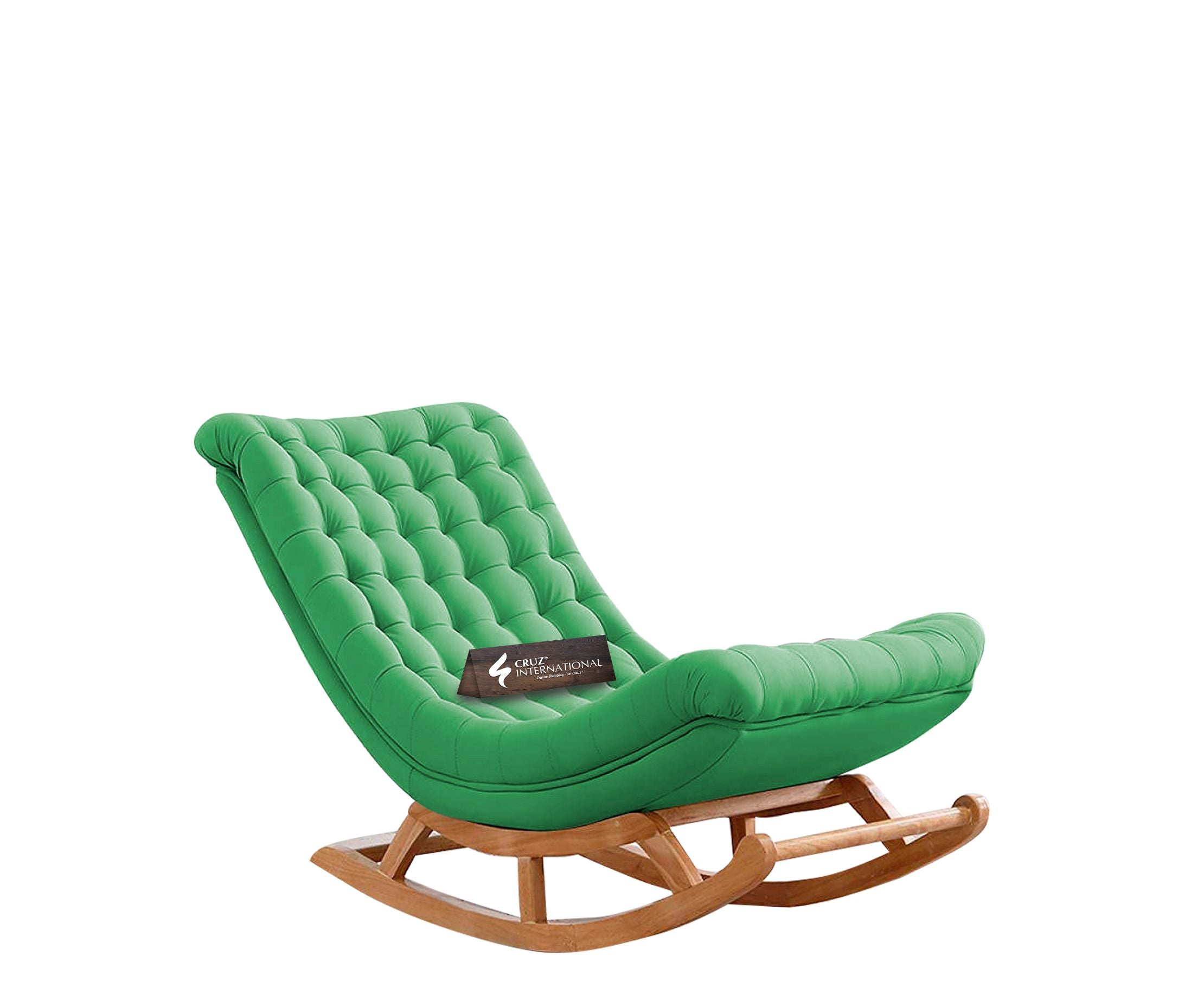 Premium Thyra Natural Rocking Chair | Rosewood | 17 Colours Available CRUZ INTERNATIONAL